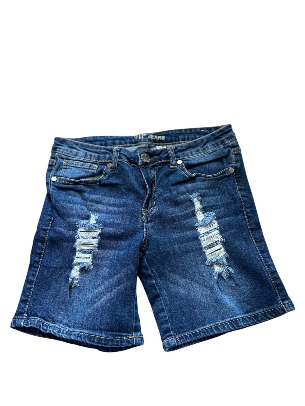 🆕VIP Women’s Distressed Dark Blue Denim Shorts
